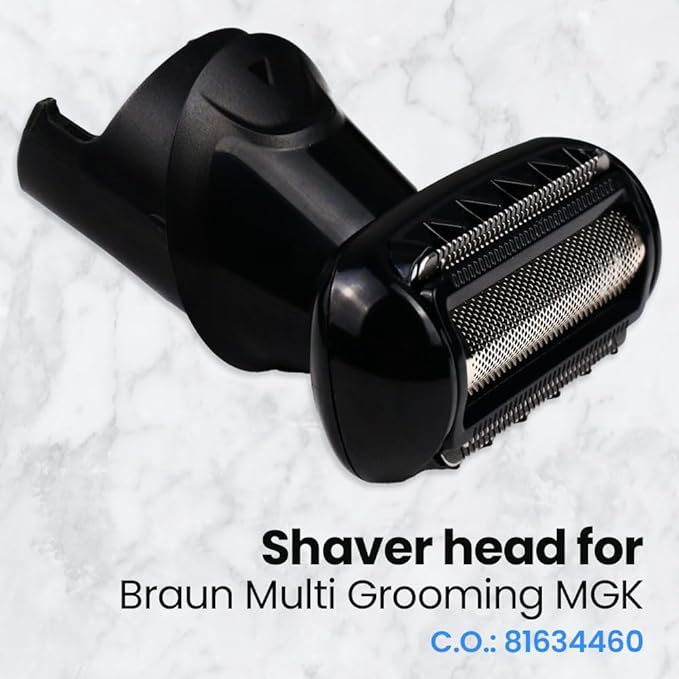 Replacement Shaver Head 81634460 for Braun Multi Grooming Body Shaver | Compatible with MGK3080 5515 5541 &amp 5544 Models