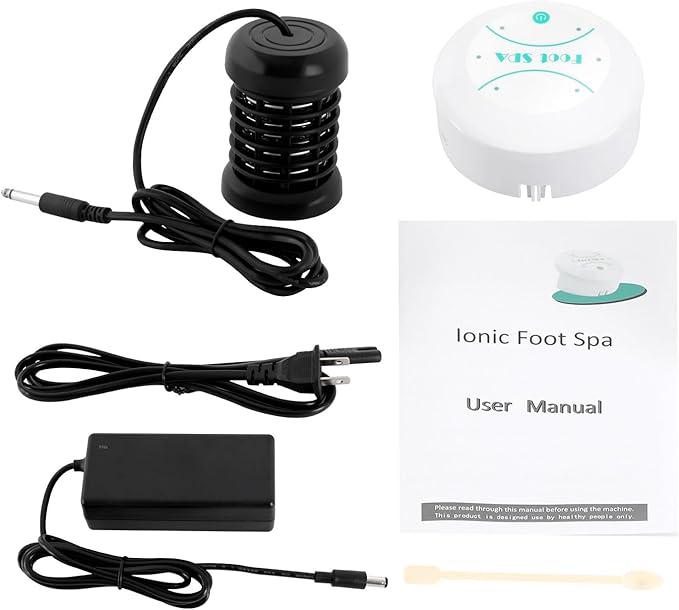 Ionic Detox Foot Bath Machine for Home &amp Spa – Portable Foot Spa Ion Cleanse with Timer ABS/Plastic Design Auto Shutoff – Relieve Stress Improve Sleep Boost Immunity (110-220V 30-Min Session)