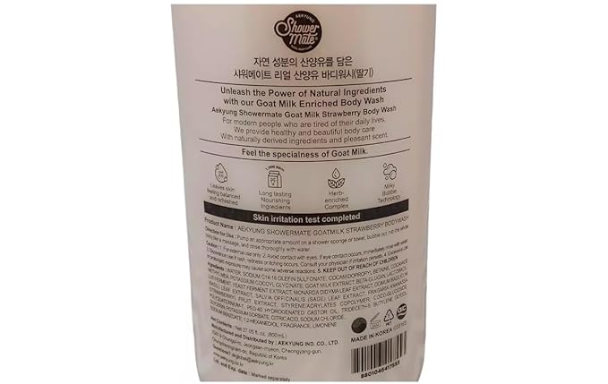 Goat Milk Body Wash – Strawberry Scent Gentle &amp Soothing Daily Cleanser with Goat Milk Complex 27.05 fl oz Each (2-Pack)