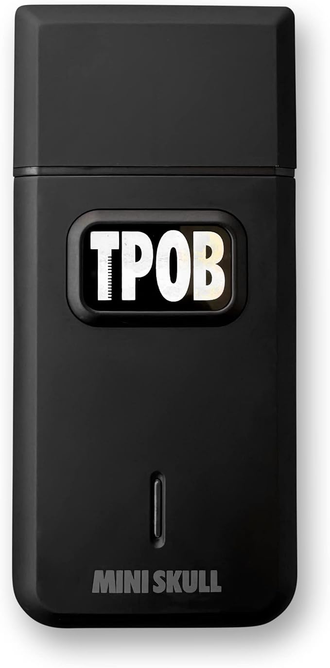 TPOB Mini Skull Single Shaver Compact Design that can fit in Your Pocket with a Turbo Charged Motor Perfect for Both Professional and at-Home use (Black)