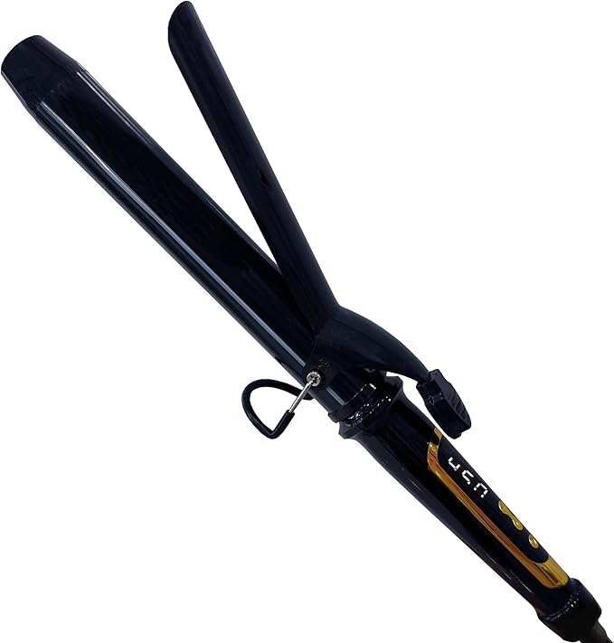 abp 1.25 Inch Curling Iron Extra Long Barrel with Ceramic Coating for Long/Medium Hair1 1/4 INCH LCD Display Instant Heat up to 450°F with clampHair Style Tool Girls &amp Women