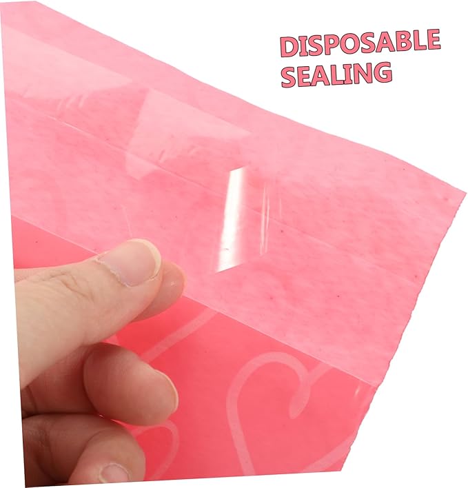 Healeved 100pcs Sanitary Bags for Women Pink Packaging Feminine Pads Disposable Menstrual Pouches Leak Lightweight