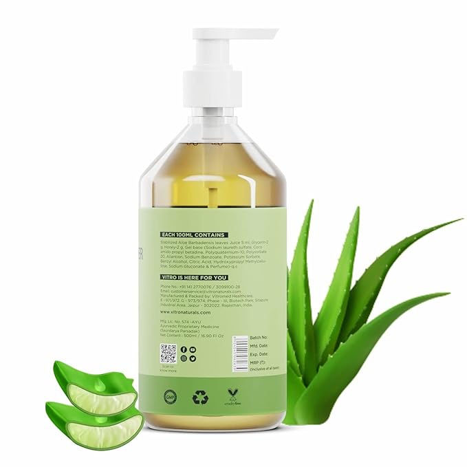 The Vitro. Aloe Vera Shower Gel | Hydrating &amp Nourishing Body Wash with Aloe Vera Glycerin &amp Honey | 500 ml