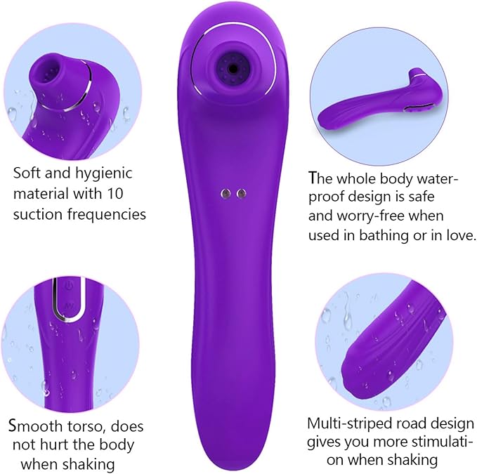 Golden Glow Luna Personal Massager Luna Pro Age Massager Waterproof USB Rechargeable (Purple)