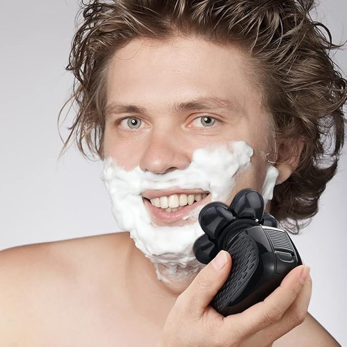Head Shavers for Bald Men 6 in 1 Pro Electric Shaver for Men Wet Dry Head Electric Razor Beard Hair Trimmer Rechargeable Bald Shaving Machine Grooming Kit