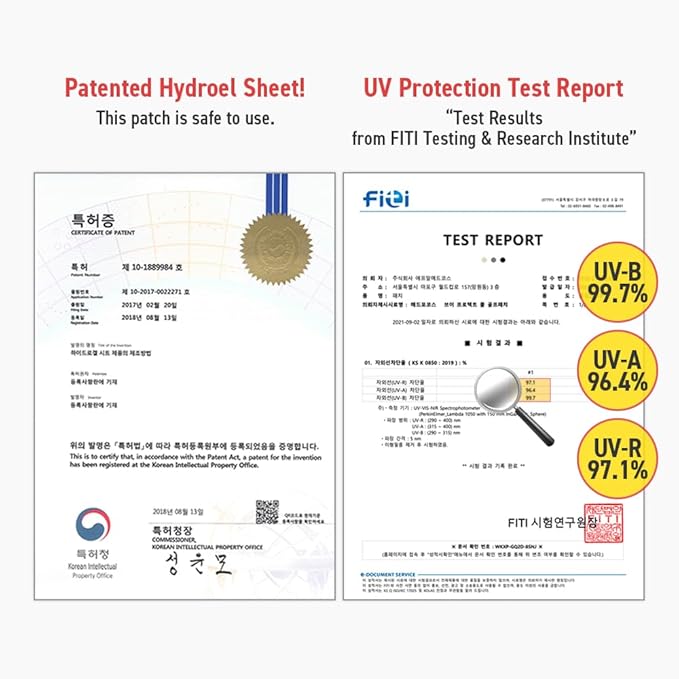 V-Protect Golf Sunscreen Patch for Golf &amp Outdoor Sports – UV Protection Hydrating &amp Cooling Face Patches | 5 Count (Small Size)