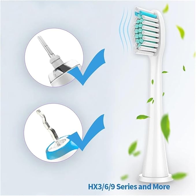 Electric Toothbrush Head Replaceable Sonic Compatible for Brush(White 16pcs)