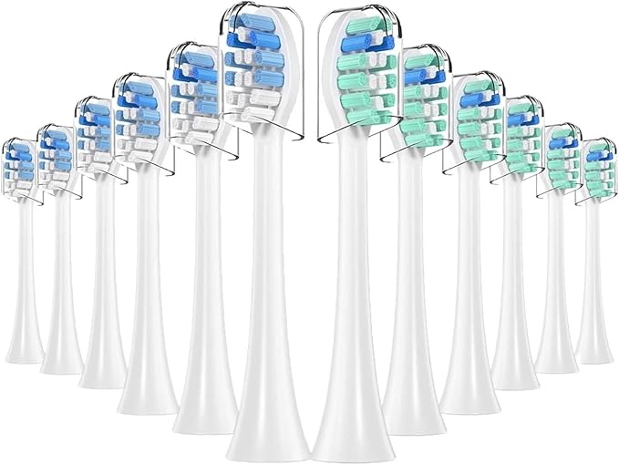 4-16pcs Toothbrush Replacement Heads Compatible with PH Replacement Heads Electric Brush Head for 4100 5100 6100 9023(6 Green 6 Blue-1)