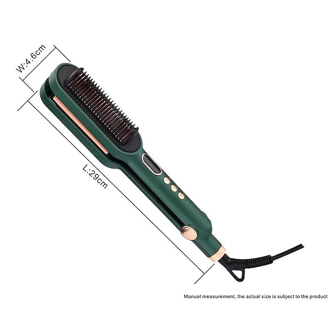 ZJchao Hair Styling Tool Portable Dual Purpose LCD Hair Curler Straightener Adjustable Temp for Home and Salon Use (US Plug)