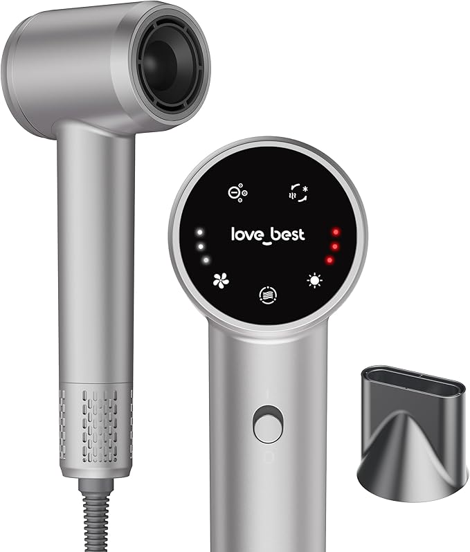 Hair Dryer Professional 600 Mmillion Ionic Hair Dryer for Women Men Travel Salon Fast Drying Low Noise Lightweight Mini Hair Blow Dryer Without Heat Damage for Fine Hair(Slive)
