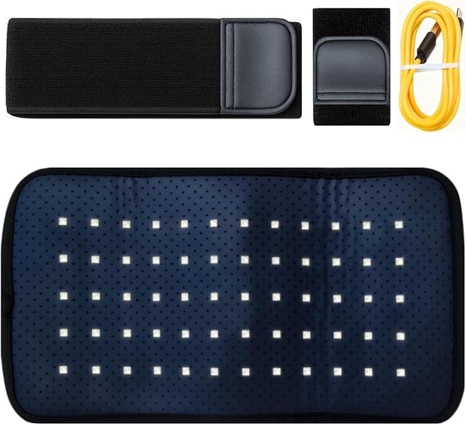 Red Light Therapy Belt Infrared Light Therapy for Multi-Body Parts Wearable Wrap with Extension Strap Supports Pain Relieve for Body &amp Dogs’ Shoulder Waist Knee