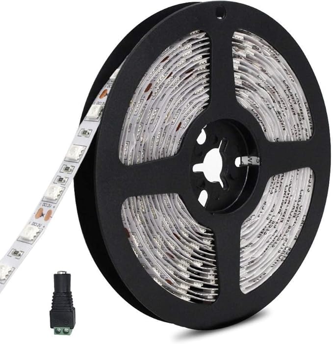 5M/16.4ft SMD5050 300LEDs Near Infrared 850nm NIR Single Chip DC12V 24W Flexible IR LED Strips Light Non-Waterproof 8mm Wide 60LEDs/M 4.8W/M Light Strip