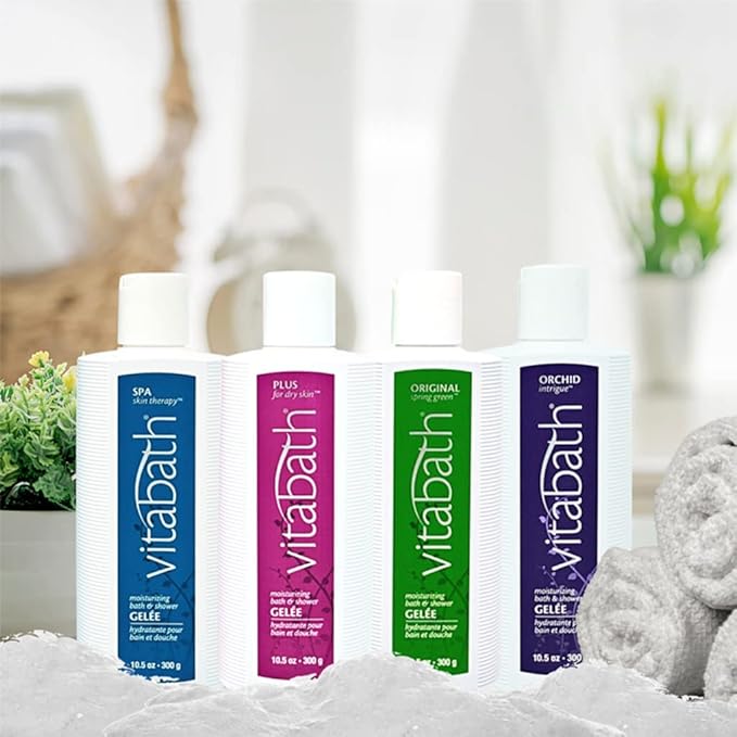 Vitabath Orchid Intrigue Moisturizing Bath &amp Shower Gel Wash Alluring Botanical Skin-Softening Hydrating &amp Soothing Skincare Body Cleanser &amp Foaming Gelee Bath - Cruelty-Free - 10.5 oz