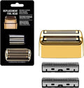 Replacement Foil and Blades Set Compatible for BaByliss PRO Barberology Cordless Metal Double Foil Shaver FXFS2(Gold)