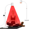 Floor Red Light 660nm &amp 850nm &amp 940nm Red Lamp with 5 Brightness and 10/20/30Mins Timer 3 Modes Infrared Lamp for Home/Office Use (White)