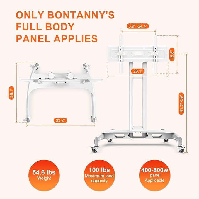 BONTANNY Red Light Therapy Stand (Only for Use 400W-800W Infrared Therapy Panels! Not Compatible with Other Brands!)