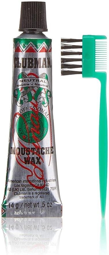 Clubman Moustache Wax Neutral 0.50 Oz (Pack of 10)