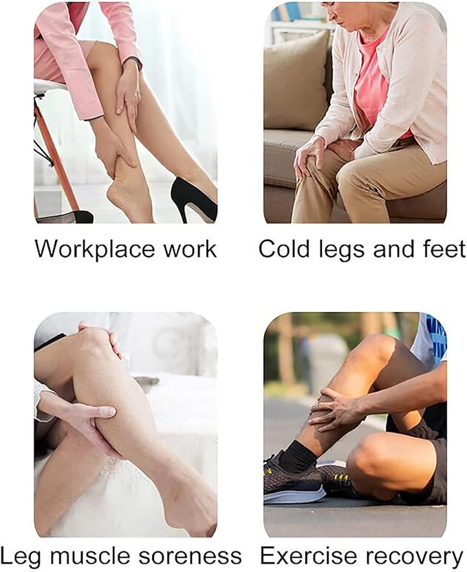 Leg Massager 3 Gears Adjustable Calf Ankle Wraps Massager Constant Temperature Hot Compress Lightweight Design and Soft and Comfortable for Feet Legs Muscle Relaxation