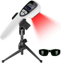 Red Light Therapy Device for Body Pain ReIief with Stand 6x808nm+12x650nm Handheld Near Infrared Light Therapy with PW Pulsed Wave Model for Human Body Joint Back Knee Muscle