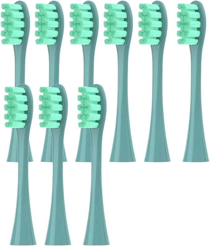 Replacemen Brush Heads Compatible for Flow/X Pro/F1/Z1/One/Air2 Electric Toothbrush(9 Green)