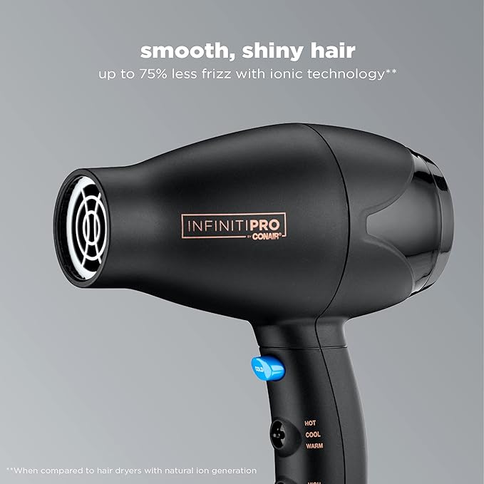 INFINITIPRO by CONAIR Travel Hair Dryer Mighty Mini Compact Lightweight Professional AC Motor Hair Dryer| (Pack of 4)