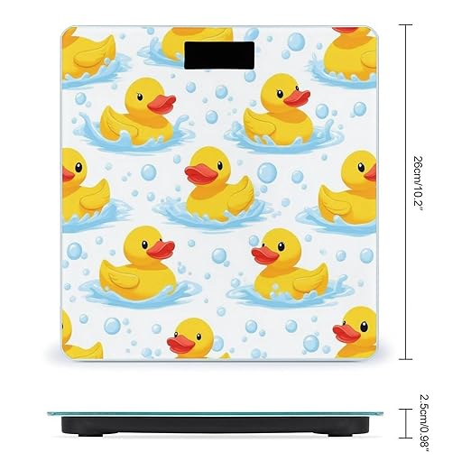 Men's Fashion Automatic Switch Digital Bathroom Weighing Scale Smart Scale Cute Funny Cartoon Yellow Rubber Ducks Bubbles