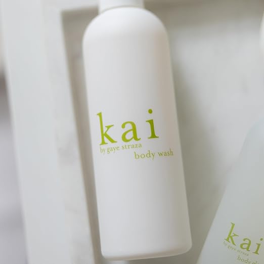 kai Body Wash 8 Fl Oz. foaming body wash with vitamin e extracts of cucumber + comfrey scented with the delicously fresh + clean signature fragrance. vegan cruelty free made in the usa
