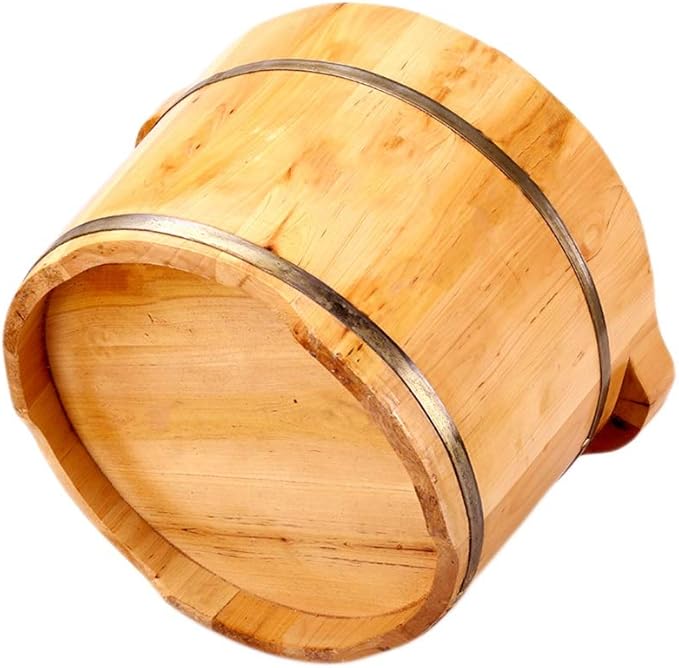 Foot Tub Wooden Foot Basin Adult Footbath Cedar Foot Bath Barrel Wooden Foot Washing Household Foot Bath Barrel Pedicure Bucket Foot Tub 26 Cm foot Bath Wooden Bucket Foot Spa Household Wash Ba