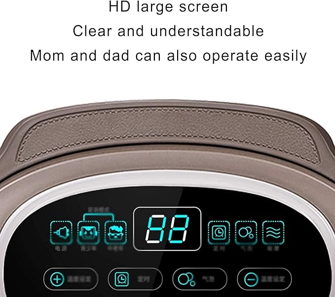 Foot Spa/Bath Massager with Motorized Rollers Shiatsu Massage Shower Heat Red Light Temperature Control Timer LED Display Drainage Pipe for Foot Stress Relief