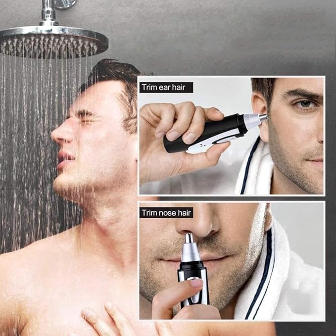 WEedsy Ear and Nose Hair Trimmer Clipper - Professional Painless Eyebrow and Beard Hair Trimmer for Men Battery-Operated Easy Cleansing