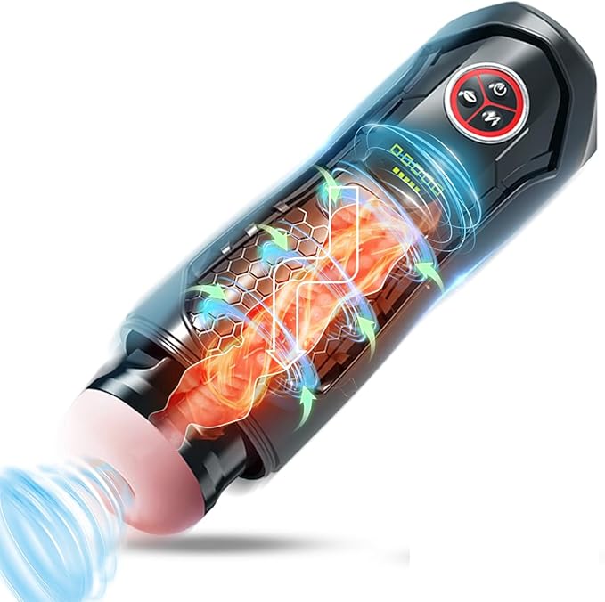 Automatic Male Masterburbatar Hands Free Heating Vibration Sucking Thrusting Mastusbafor Life Size Tight Pocket Puzzy Sleeve Silicone Electric Massager Blowjobob Machine Underwear POW01 (Extra Large)