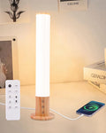 Light Therapy Lamp - 10000 Lux Full Spectrum Sun Lamp 3 Color Temperatures &amp 670nm Red Light Touch/Remote Control Stepless Dimming USB Charging GlowPillar Sunlight Lamp for Home Office