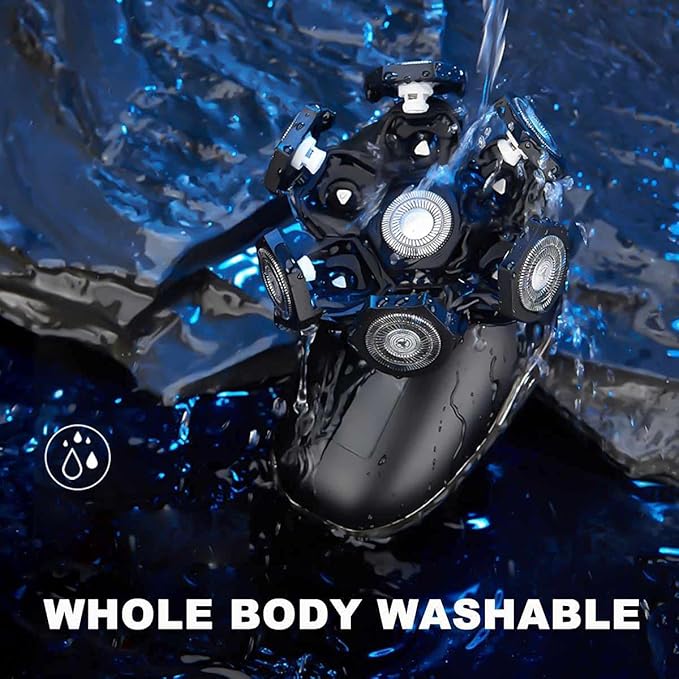 Electric Razor for Men Multi Bald Electric Shaver for Men Grooming Kit Digital Display 7D Head Hair Trimmer Beard Razor Wet Dry Facial Shaving Machine