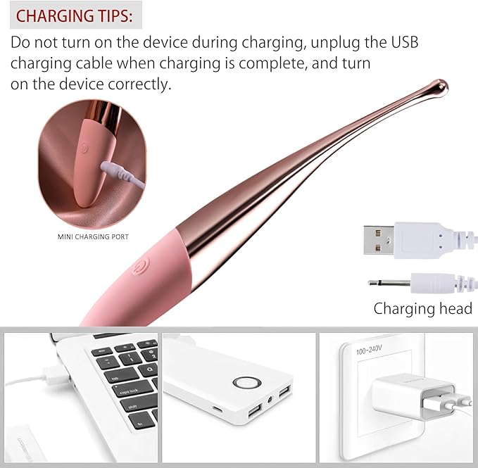 CHARMING Personal Eye Massager with Waterproof Vibration for Full Body Massage Use Promotes Essence Absorption Relieves Fatigue - Pink