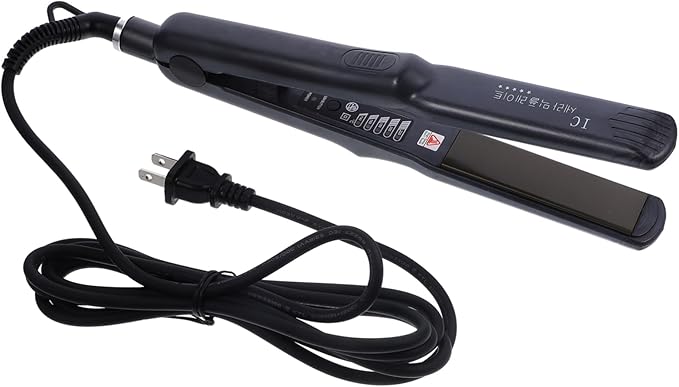 1Pc Dual-Purpose Hair Straightener Curler Rotating Steam Iron for Home Salon Use Stable Temperature Control Material Black