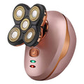 Head Shavers for Bald Men Rechargeable 5 Heads Electric Shaver Beard Bald Razor Hair Timmer Clipper for Men Waterproof Wet Dry Facial&ampBody Shaving Machine (Color : Pink)