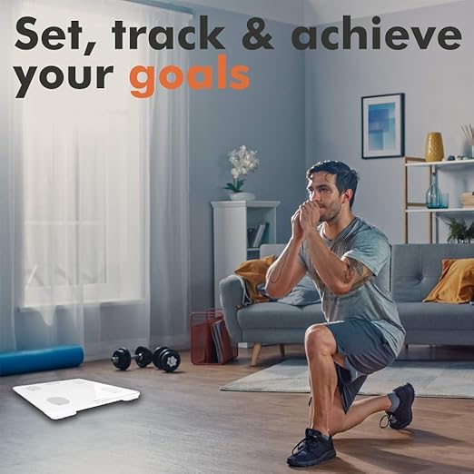 KONQUEST Smart Scale for Body Weight Digital Bathroom Scale BMI Weighing Bluetooth Body Fat Scale Body Composition Monitor Health Analyzer with Smartphone App 400 lbs - White