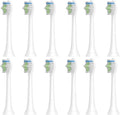 12pcs Replacement Brush Head Compatible for PH Care Diamondclean Toothbrush(White)