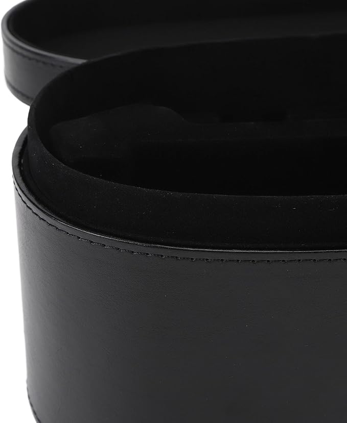 Hair Styling Tool Storage Bag Impact Proof PU Leather Portable Hair Dryer Carrying for Home Travel - Stylish Hair Tools Organizer (Style 1)