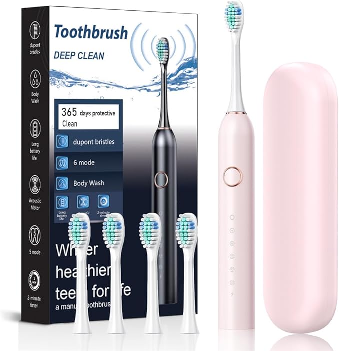Electric Toothbrush for Adults (Pink)