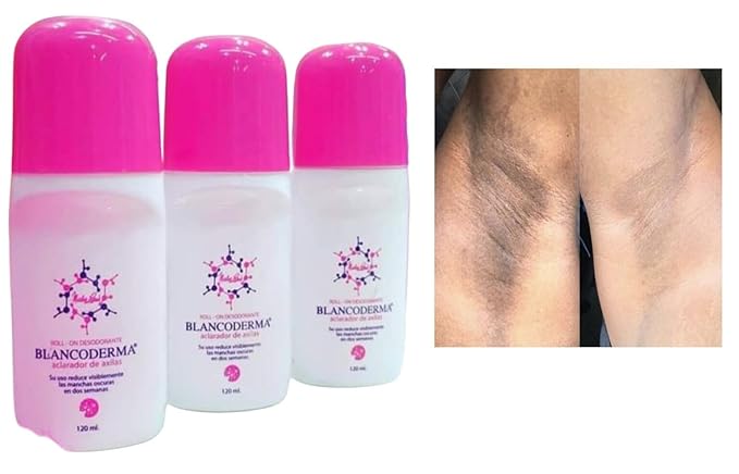 Blancoderma Roll-On Underarm Lightening Deodorant 4 oz Pack of 3 Pink