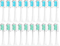 Compatible for Xiaomi Mijia T300/T500/T700 Sonic Electric Toothbrush Heads Replaceable Refill Nozzles 4 Colors with Anti-Dust Caps 4/20Pcs(10Green10Blue)