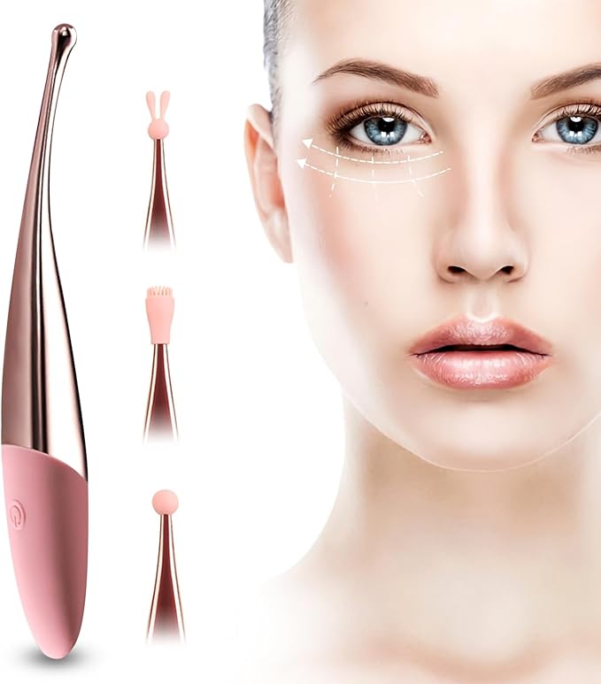 CHARMING Personal Eye Massager with Waterproof Vibration for Full Body Massage Use Promotes Essence Absorption Relieves Fatigue - Pink