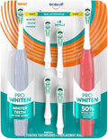 Spinbrush Pro Whiten Battery Powered Electric Toothbrush Bundle (2) Toothbrushes + (4) Replacement Heads Whiter Teeth in 1 Week Dual Action Whitening Cup &amp Soft Bristles ADA Accepted Family P