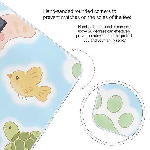 Animal Paw Prints Cute Colorful Smart Scale for Body Weight Digital Bathroom Scale Toughened Glass Weight Scale with Large LCD Backlight Display High Precision Scales Weighing Machine