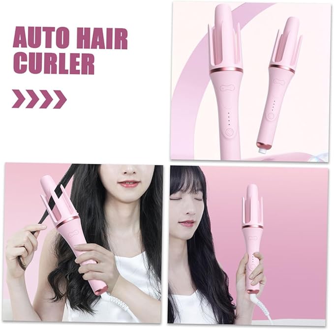 GALPADA 3pcs Automatic Hair Curler Portable Curling Iron Fast Heating Temperature for Suitable for All Hair Types Us for Home and Travel Styling