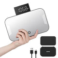 RENPHO Portable Rechargeable Scale for Body Weight Travel Weight Scale with Travel Makeup Mirror Slide-Out LED Display Digital High Accurate Scale for Traveling 400lbs Core Go 8.98 x 5.28