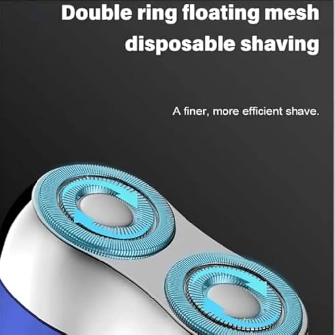 2025 New Upgrade Pocket Shaver USB Mini Shavers for Men Rechargeable Waterproof Electric Razor Smartly Razor for Men Pocket Size Washable Double Head Electric Razors (Blue)