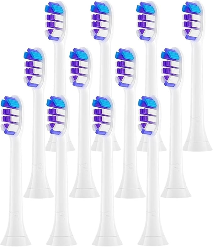 4/8/12/16Pcs Replacement Toothbrush Heads Compatible with Electric Brush Head 6500 6100 7500 5300(12pcs)