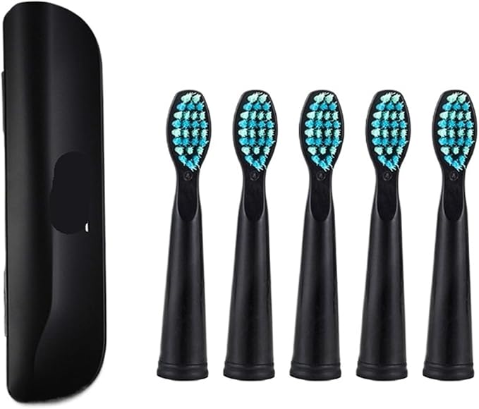 Toothbrush Heads Bristle Replacement Brush Suitable for S Accessories(1 Box 5 Black)